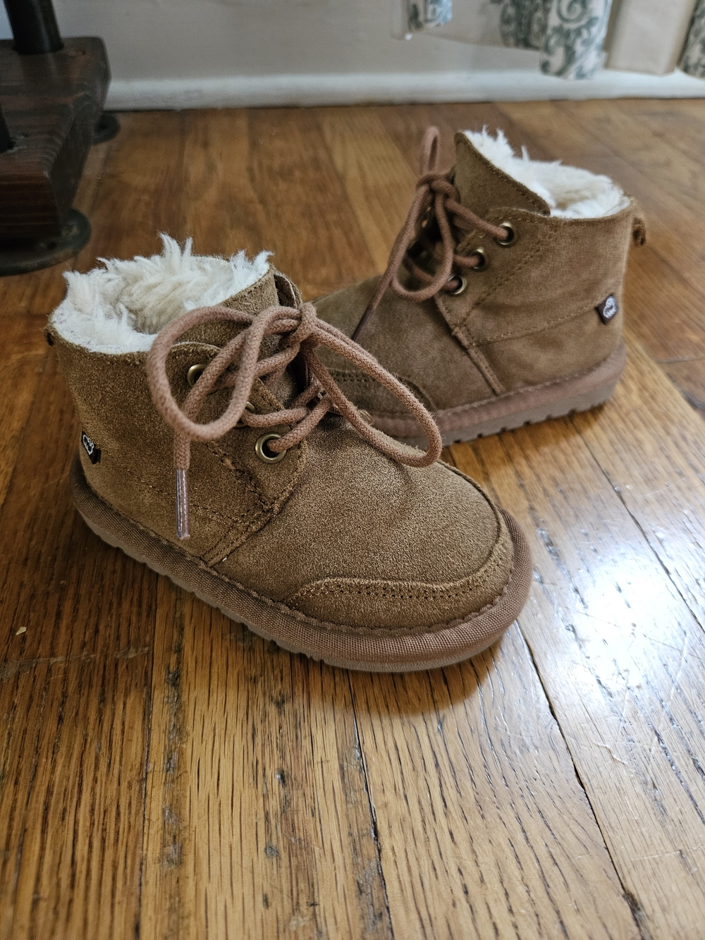 Toddler Brown Faux-Suede Lined Boots - Cozy Winter Shoes